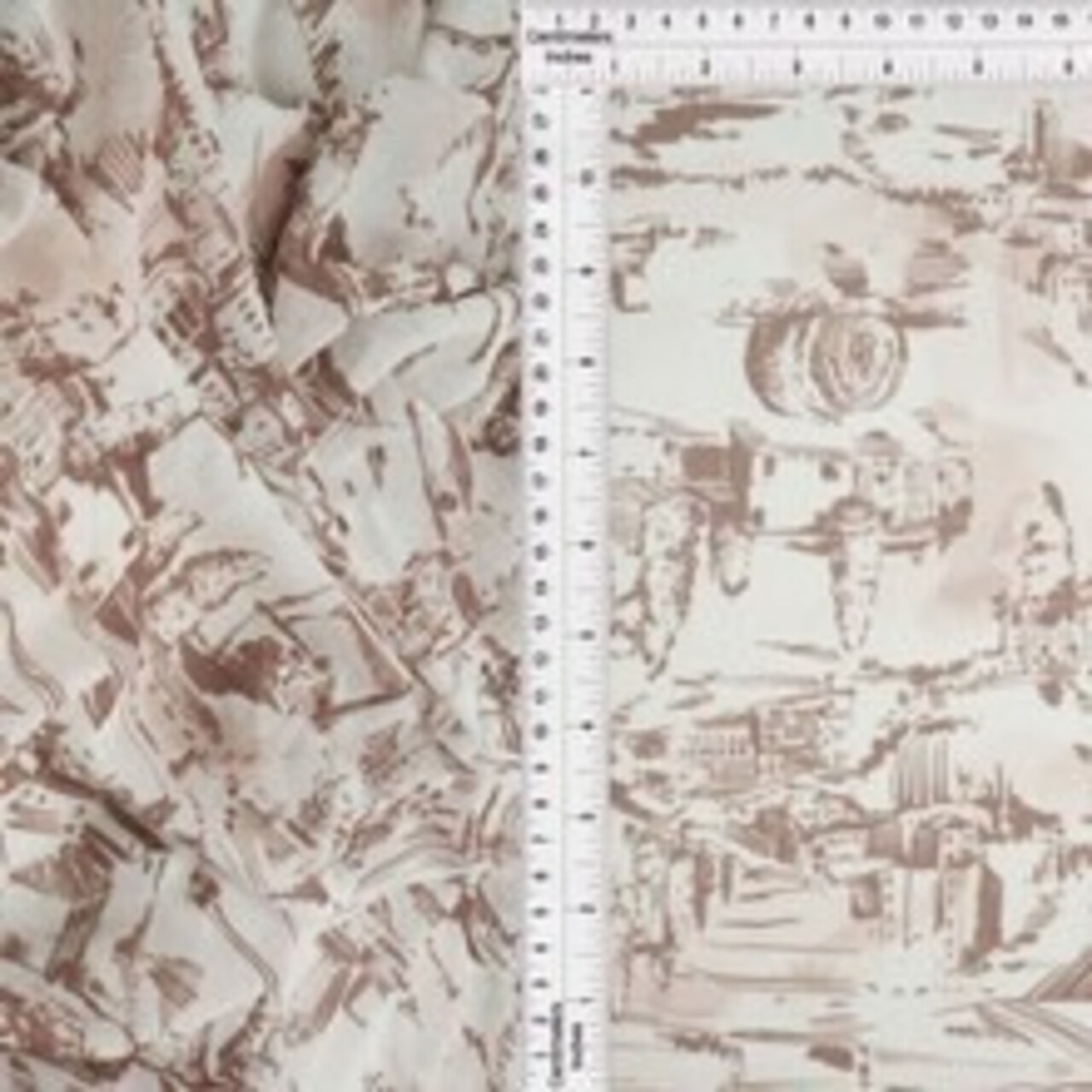 1 Yard Digital Toile Mesh Print Fabric Lightweight Stretch Polyester Spandex 56/58” Wide